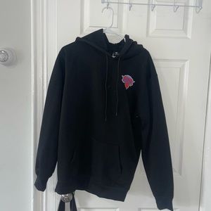 Knicks NBA sweatshirt hoodie black with design on the back